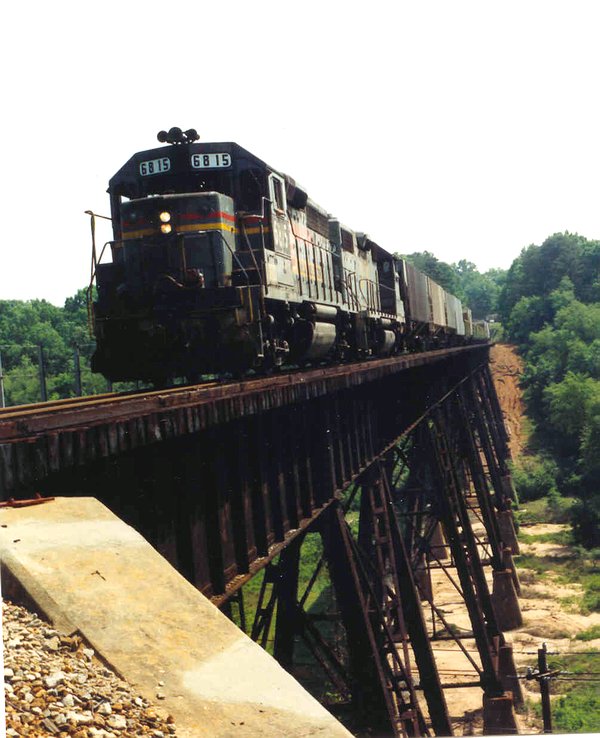 Crossing the chick springs high trestle